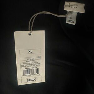 NWT!  Black Sleeveless Tie-Back Top, Sz XL -Free Shipping!-